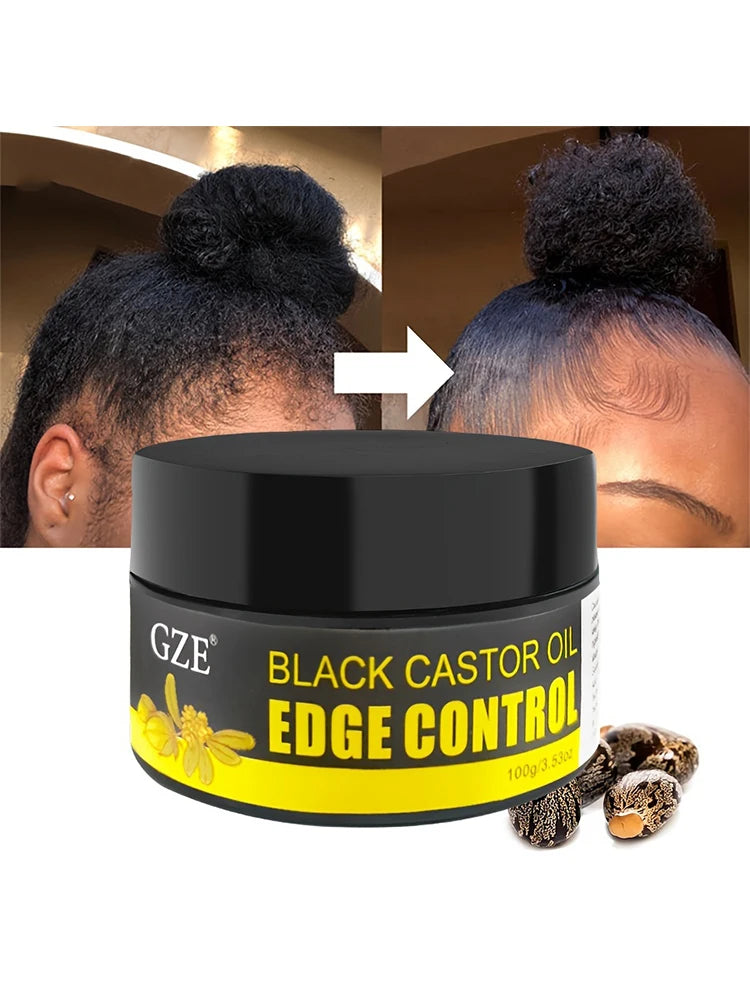 GZE Castor Extra Hold Braid, Loc, Twist Gel, Tames Frizz & Edges, Coconut Oil Edge Control