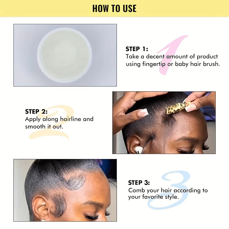 GZE Castor Extra Hold Braid, Loc, Twist Gel, Tames Frizz & Edges, Coconut Oil Edge Control