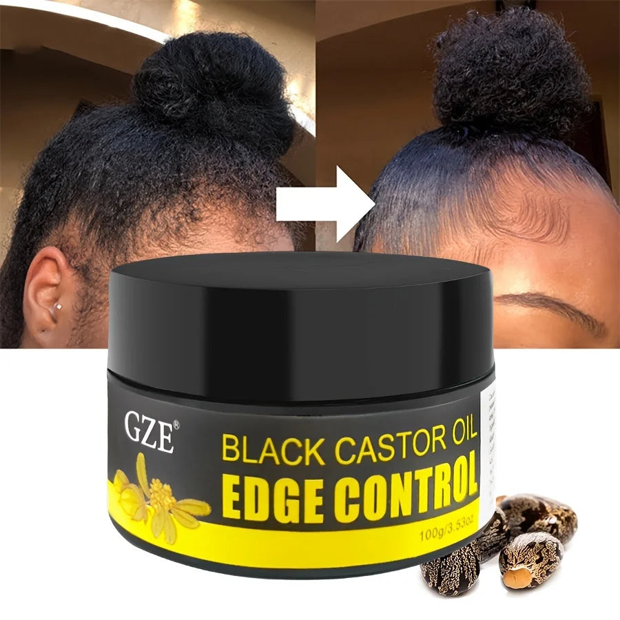 GZE Castor Extra Hold Braid, Loc, Twist Gel, Tames Frizz & Edges, Coconut Oil Edge Control